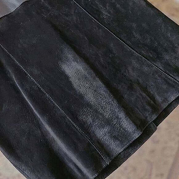 Vtg Massimo black suede and leather paneled jacket - Picture 9 of 12